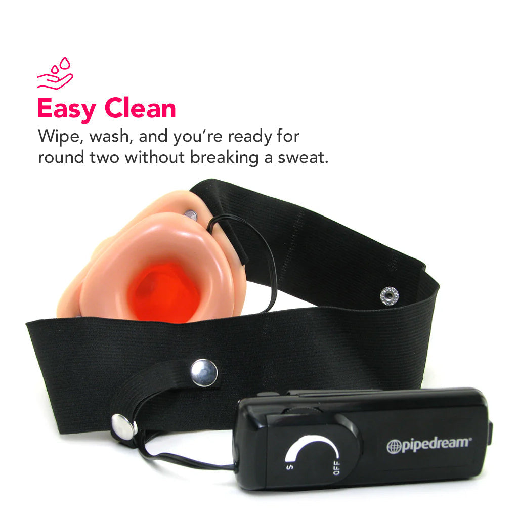 Fetish Fantasy 8 Inch Hollow Vibrating Strap-On